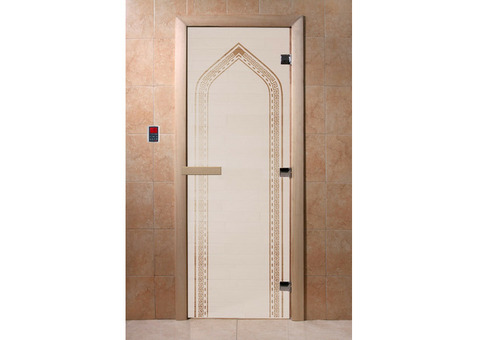 Дверь для сауны стеклянная Doorwood DW00083 Арка сатин 700х1900 мм