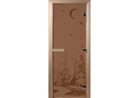 Дверь для сауны стеклянная Doorwood DW01250 Зима бронза матовая 700х1900 мм