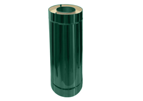 Сэндвич труба для дымохода оцинкованная сталь Eco Flue зеленая 1 мм D200х115 мм L0,5 м