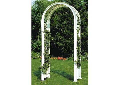Садовая арка KHW 37901 со штырями для установки белая