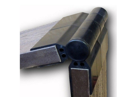 Угловой элемент для грядочной доски Holzhof поворотный черный 150х25 мм