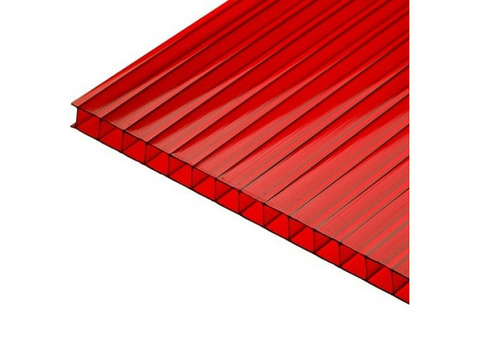 Поликарбонат сотовый Berolux красный 16 мм 2,1х6 м