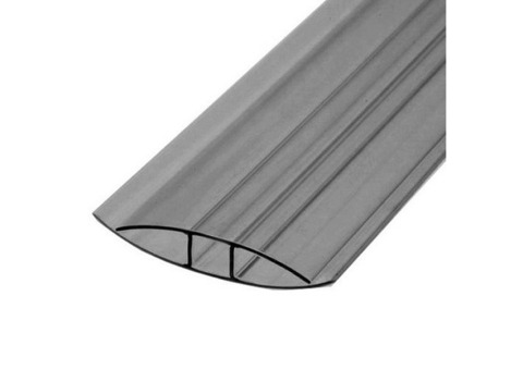 Профиль для поликарбоната Юг-Ойл-Пласт соединительный неразъемный 10 мм серый