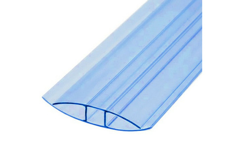 Профиль для поликарбоната Юг-Ойл-Пласт соединительный неразъемный 16 мм синий