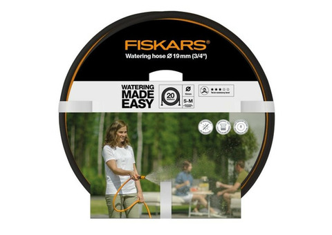 Шланг поливочный армированный Fiskars 3/4 дюйма 20 м Q3