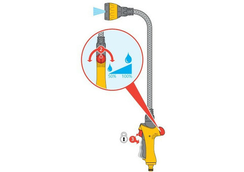 Пистолет-распылитель Hozelock 2683 Flexi Spray на гибкой штанге