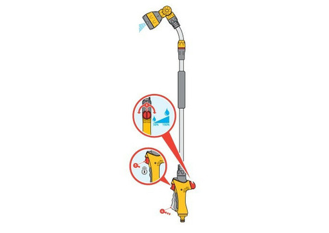 Пистолет-распылитель Hozelock 2699 Lance Spray Plus 140 на телескопической штанге