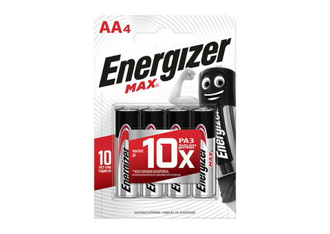 Батарейка алкалиновая Energizer Max AA 4 шт.