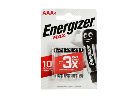 Батарейка алкалиновая Energizer Max AAA/LR03 4 шт.