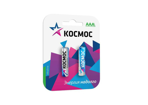 Элемент питания алкалиновый LR LR03 BP-2 (блист.2шт) Космос KOCLR032BL