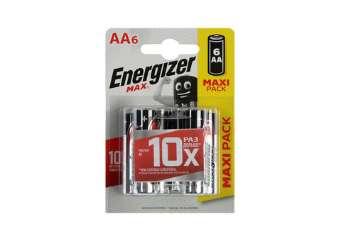 Батарейка алкалиновая Energizer Max AA 6 шт.