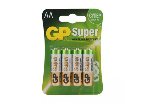 Батарейка алкалиновая GP Super Alkaline AA 15А 4 шт.