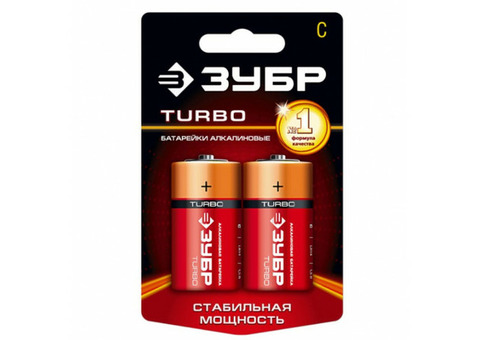 Батарейка щелочная Зубр Turbo 59215-2C_z01 1,5 В тип С 2 шт