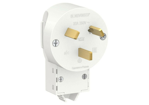 Вилка силовая Schneider Electric Blanca BLNSV003231 2P+N 32A 250В белая