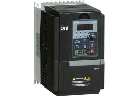 Преобразователь частоты ONI A650 380В 3Ф 5,5кВт 613А со встроенным тормозным модулем A650-33E055T