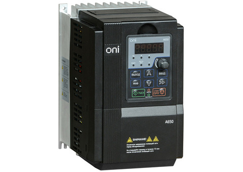 Преобразователь частоты ONI A650 380В 3Ф 7,5кВт 17А со встроенным тормозным модулем A650-33E075T