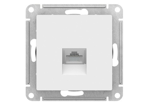 Механизм компьютерной розетки Schneider Electric AtlasDesign ATN000183 RJ45 оконечный одноместный белый