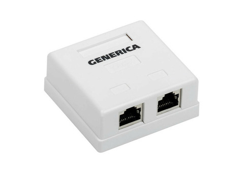 Розетка информационная IEK Generica RJ45 кат. 5Е FTP CS2-1C5EF-22-G белая