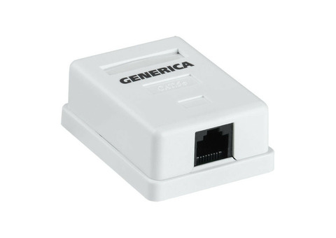 Розетка информационная IEK Generica RJ45 кат. 5Е UTP CS2-1C5EU-12-G белая