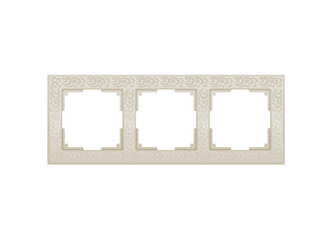 Рамка трехместная Werkel Flock WL05-Frame-03-ivory Слоновая кость