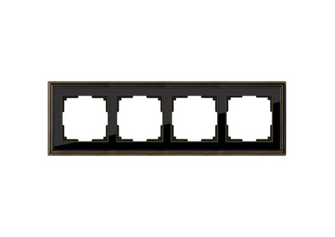 Рамка четырехместная Werkel Palacio WL17-Frame-04 бронза/черный