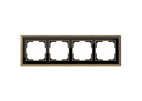 Рамка четырехместная Werkel Palacio WL17-Frame-04 золото/черный