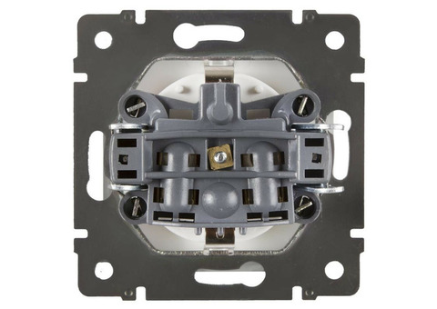 Механизм розетки Werkel WL01-SKGS-01-IP44 одноместный с заземлением и защитными шторками белый