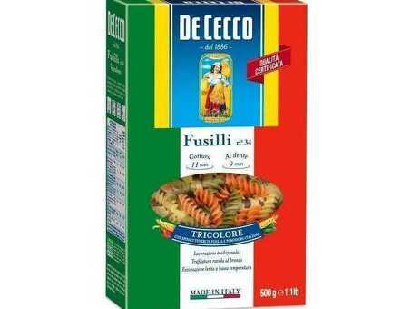 Паста DE CECCO №34 Fusilli Триколор 500 г по оптовым ценам