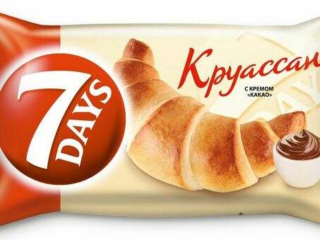 Круассаны 7 DAYS с Кремом Какао 65 г Кол-во штук в коробке - 20 шт по оптовым ценам