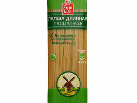 Лапша Пшеничная Длинная FINE LIFE 450 г по оптовым ценам