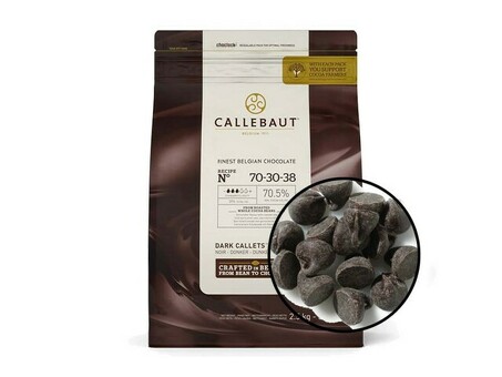 Шоколад CALLEBAUT в таблетках ( горький ) 70,5% 2,5 кг по оптовым ценам