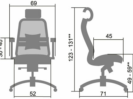 Офисное кресло Метта SAMURAI SL-3 ( белый лебедь )
