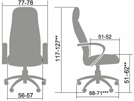 Офисное кресло Метта LK-11Ch-722 ( бордовый )