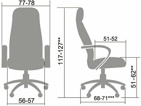 Офисное кресло Метта LK-12Pl-722 ( бордовый )