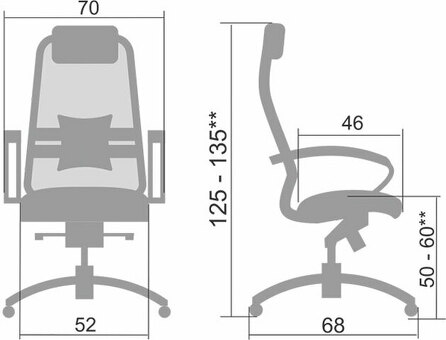 Офисное кресло Метта SAMURAI SL-1 ( бежевый )