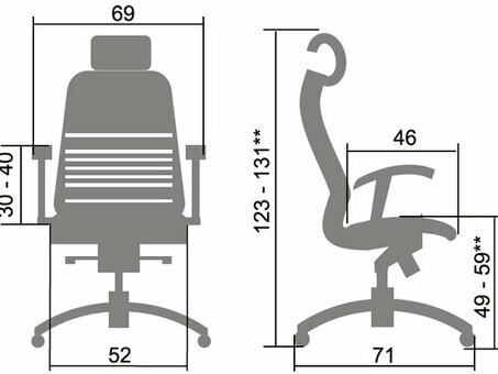 Офисное кресло Метта SAMURAI K-3 ( темно-коричневый )