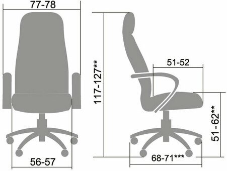 Офисное кресло Метта LK-13Pl-722 ( бордовый )