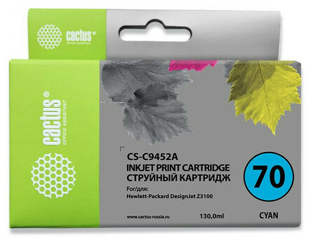 Картридж струйный Cactus №727 CS-B3P23A фото черный (130 мл) для HP DJ T920/T1500 (CS-B3P23A)