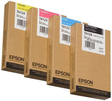 Картридж Epson T612x комплект (C,M,Y,MBK), 4шт x 220мл