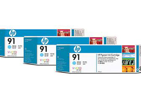 Картридж HP 91 комплект (light cyan)3шт x 775мл (C9486A)