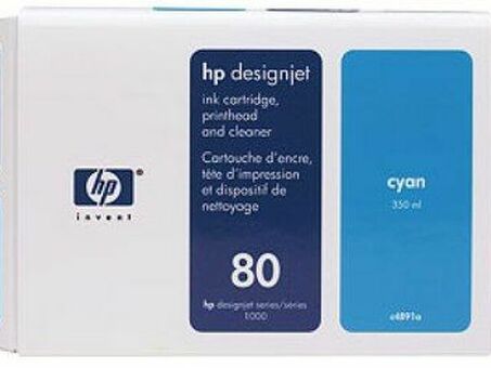 Картридж HP 80 (cyan) и печатающая головка , набор ,350 мл (C4891A)