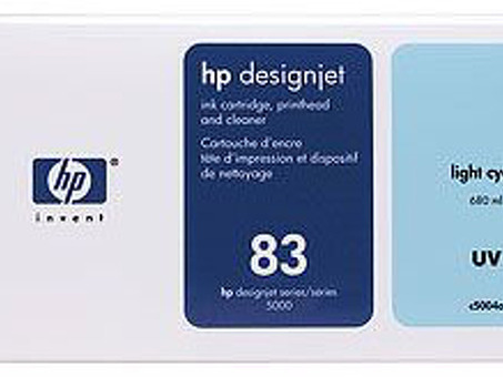 Картридж HP 83 UV (light cyan) и печатающая головка , набор , 680 мл (C5004A)