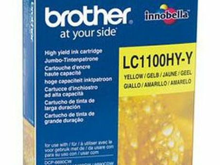 Картридж Brother LC-1100HY-Y ( yellow ), 750 стр. (LC1100HYY)