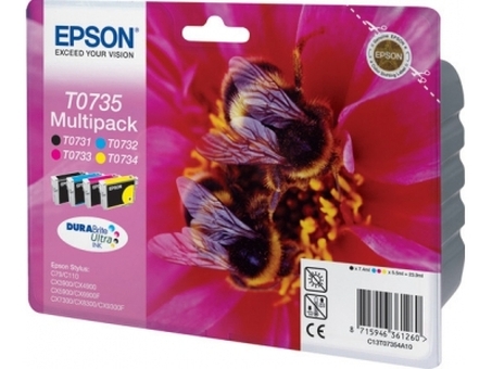 Картридж Epson T0735 комплект (BK,C,M,Y) 4шт (C13T10554A10)