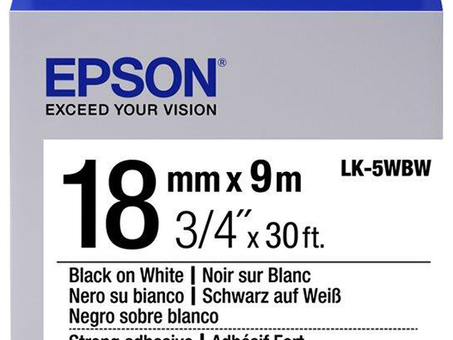 Лента повышенной адгезии Epson LK-5WBW (C53S655012)