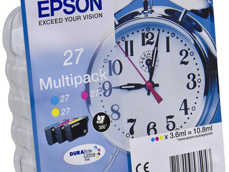 Картридж Epson DURABrite Ultra T2705 комплект (C,M,Y),3шт x3,6мл (C13T27054022, C13T27054020) (C13T27054022)