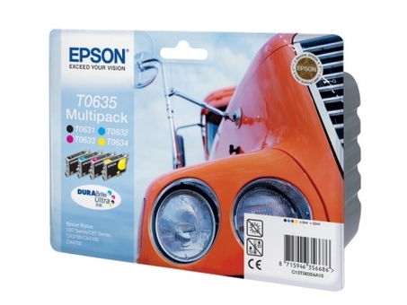 Картридж Epson T0635 комплект (BK,C,M,Y) 4шт х 8мл (C13T06354A10)