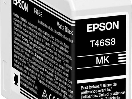 Картридж Epson UltraChrome Pro 10 Ink T46S8 ( matte black ), 25 мл (C13T46S800)