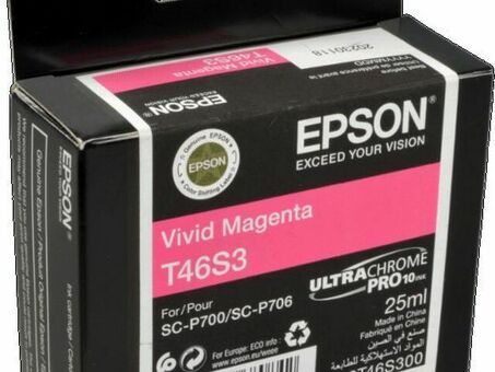Картридж Epson UltraChrome Pro 10 Ink T46S3 ( vivid magenta ), 25 мл (C13T46S300)