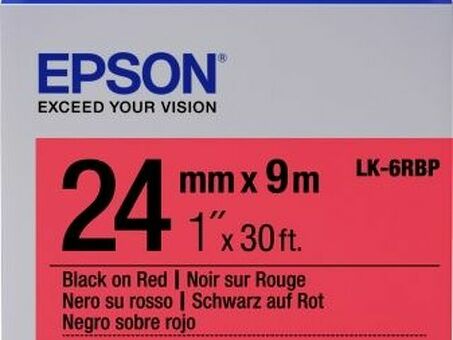 Термотрансферная лента Epson красная LK6RBP (C53S656004)